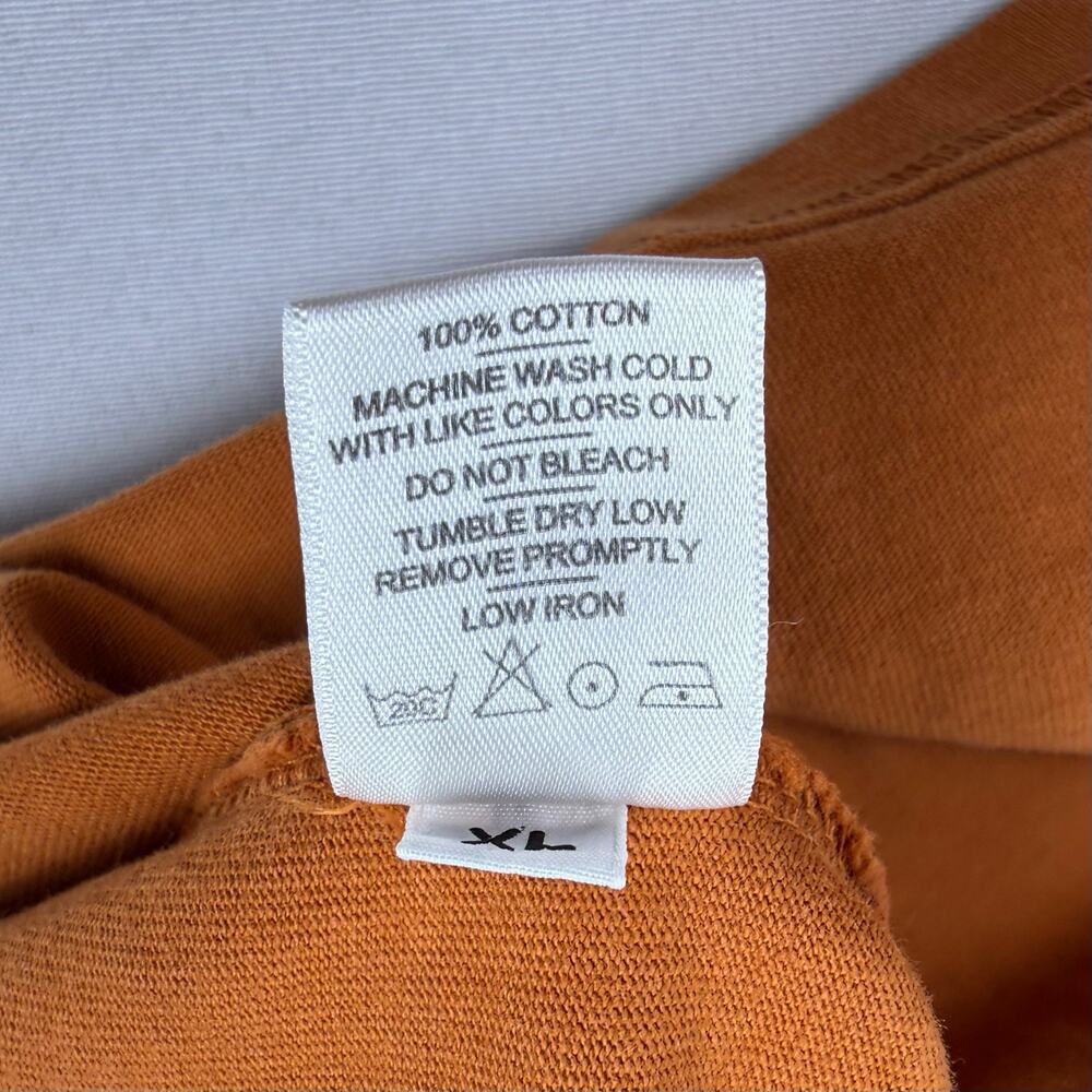 American Giant Everest Ultra Heavyweight Cotton Tee Shirt XL Orange - Picture 6 of 11